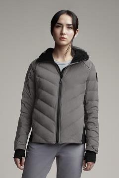 Chamarras Canada Goose Mujer México - HyBridge Chaqueta De Bombardero Black Label Grises FQ6058271